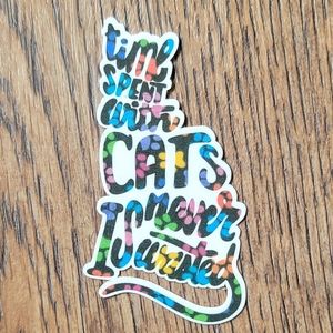 Time Spent With Cats Sticker  // planner stickers